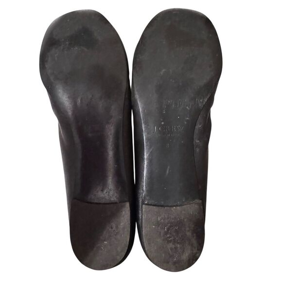 Black Ballet Flats Round Toe J. Crew Balletcore Minimalist Classic Size 8 - Picture 5 of 8